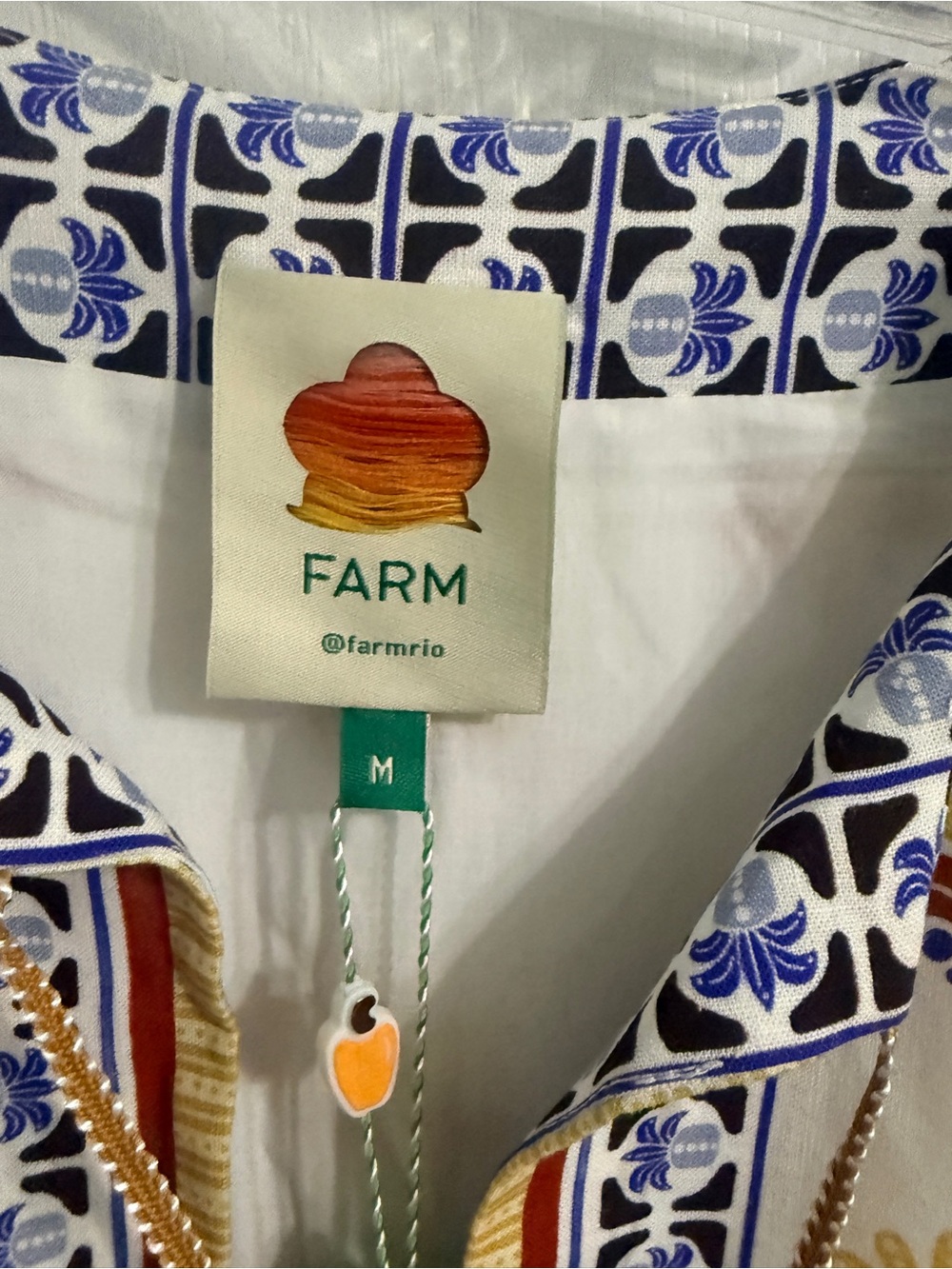 FARM Rio Cream Midi Dress with Red and Yellow Floral Print - Picture 3 of 6